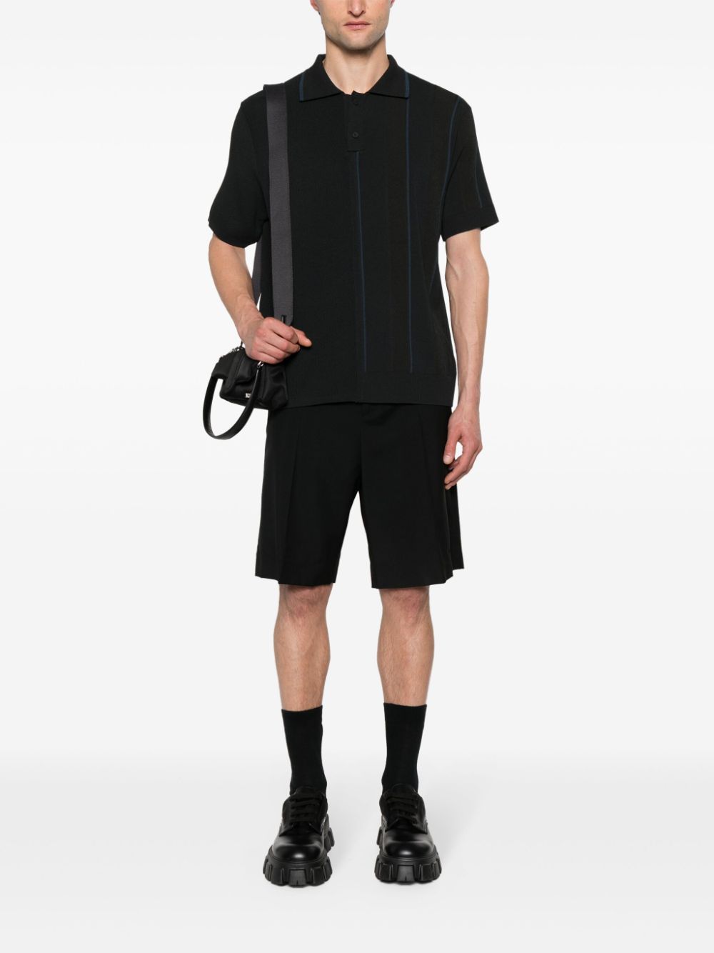 Jacquemus Le Polo Juego knit polo - Black