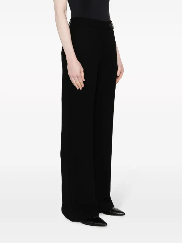 【Toteme】ビスコースとポリエステルのストレートパンツ TOTEME ストレートパンツ | ブラック | FARFETCH JP