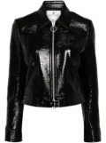 Courrèges Iconic zipped vinyl jacket - Black