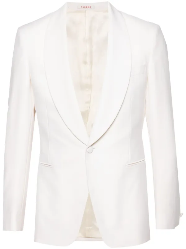 FURSAC Shawl-lapels Tuxedo Jacket in Neutrals