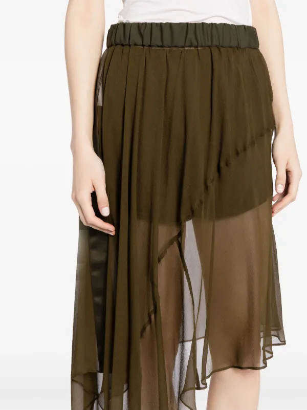 SACAI シアースカート Sacai シアーパネル ドレス | ブラック | FARFETCH JP