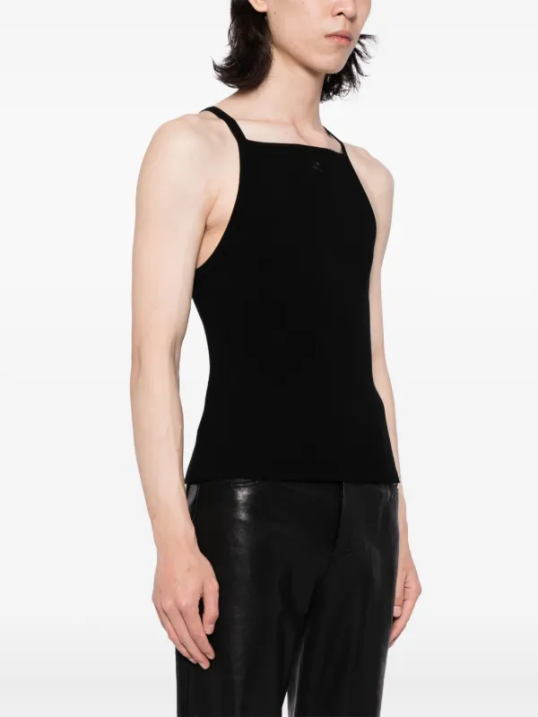 Courrèges リブニット トップ | ブラック | FARFETCH JP