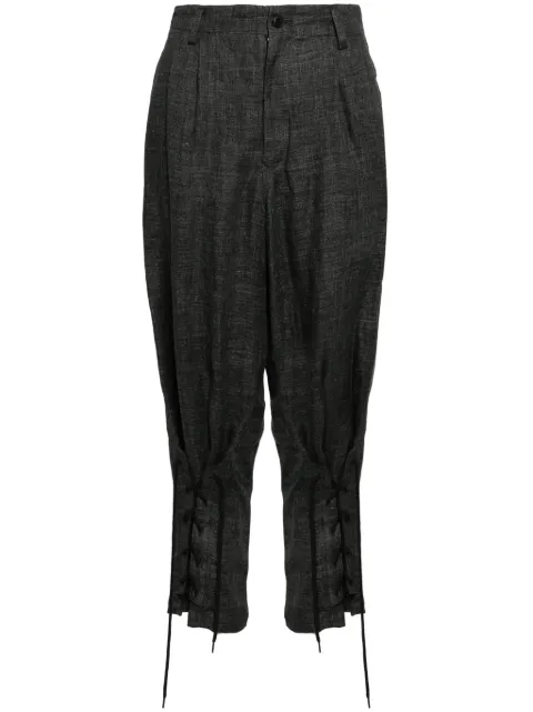 Y's tapered-leg linen trousers