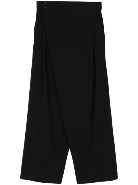 Y's draped straight-leg trousers