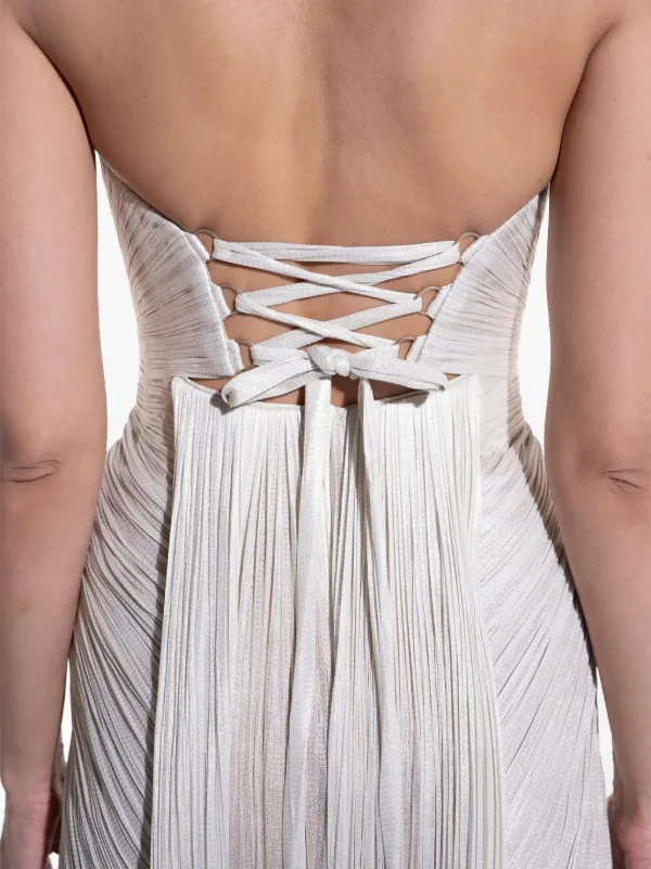 Maria Lucia Hohan ストラップレス ドレス | ホワイト | FARFETCH JP