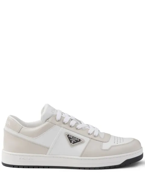Black and white prada trainers top
