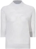 Proenza Schouler White Label Nicola pointelle-knit cotton top