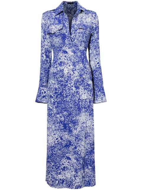 Proenza Schouler abstract-print crepe maxi dress