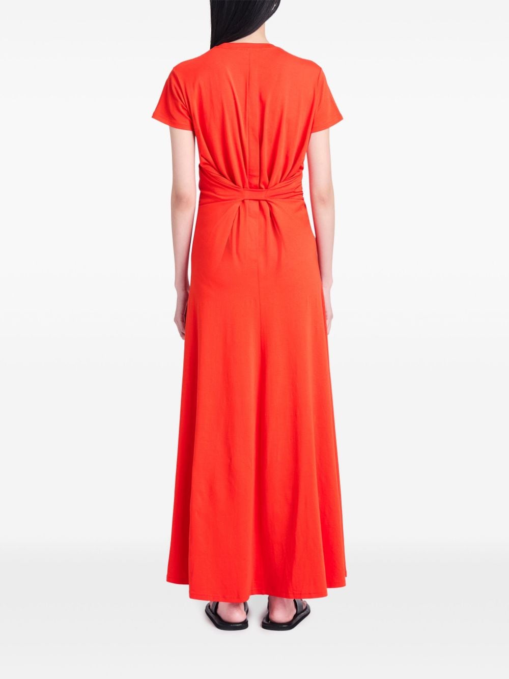 Shop Proenza Schouler White Label Noelle Cotton Maxi Dress In Red