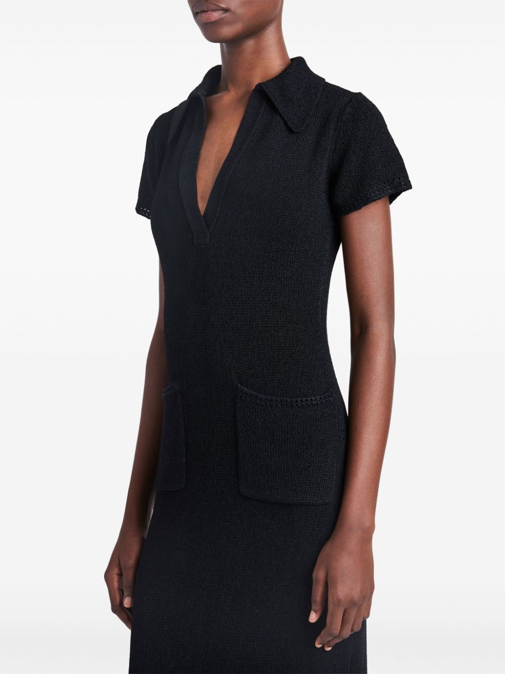 Shop Proenza Schouler Short-sleeve Knit Dress In Black