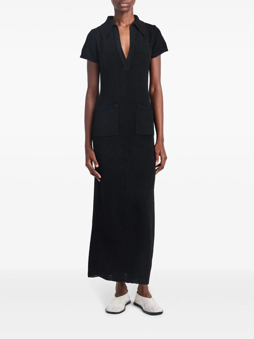 Shop Proenza Schouler Short-sleeve Knit Dress In Black