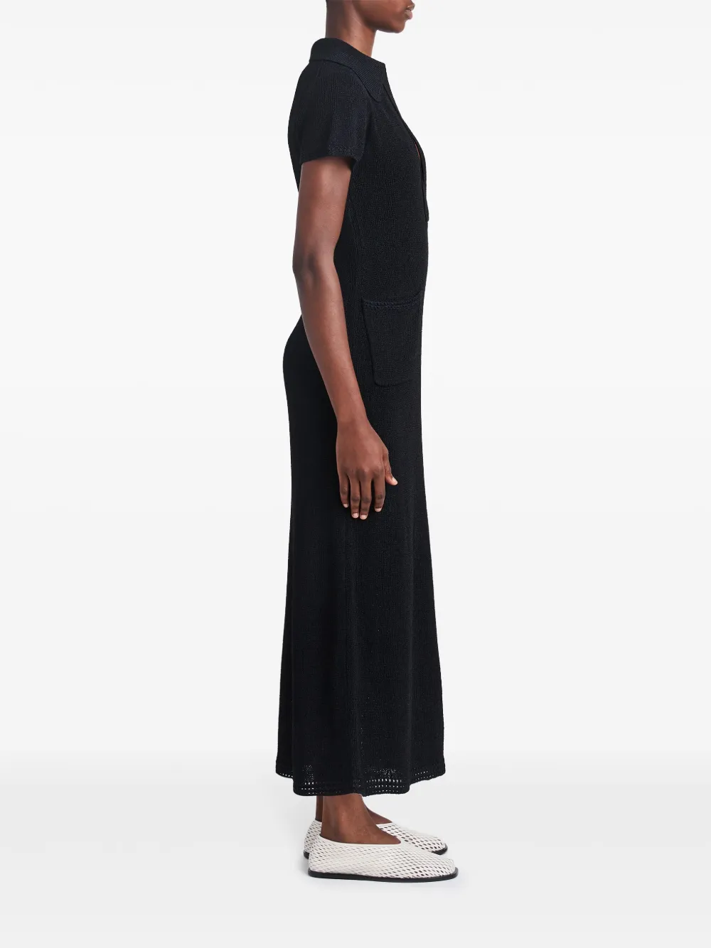 Shop Proenza Schouler Short-sleeve Knit Dress In Black