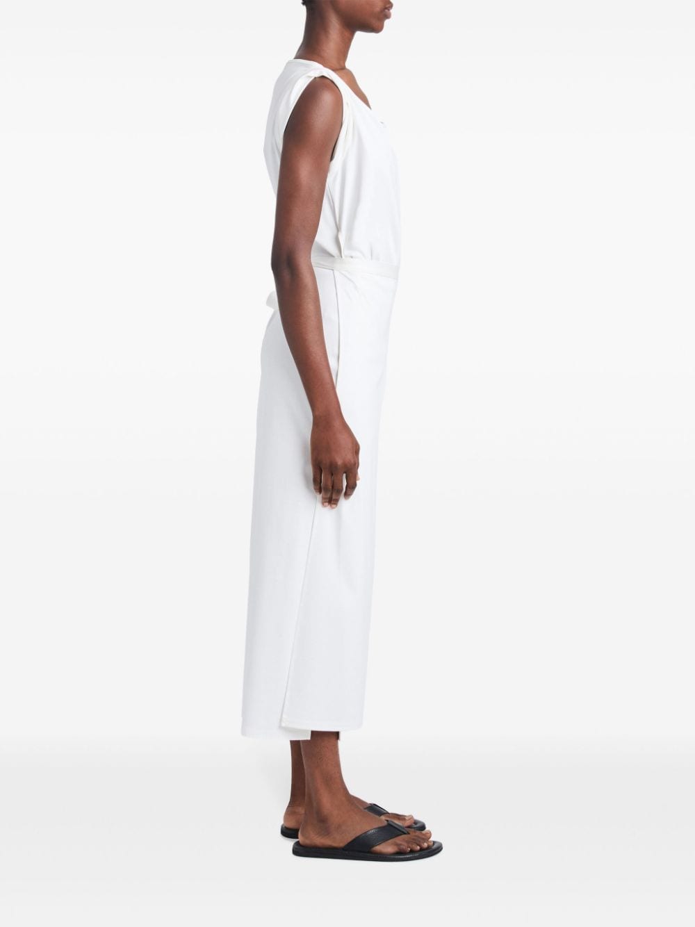 Shop Proenza Schouler Scoop Neck Organic Cotton Dress In White