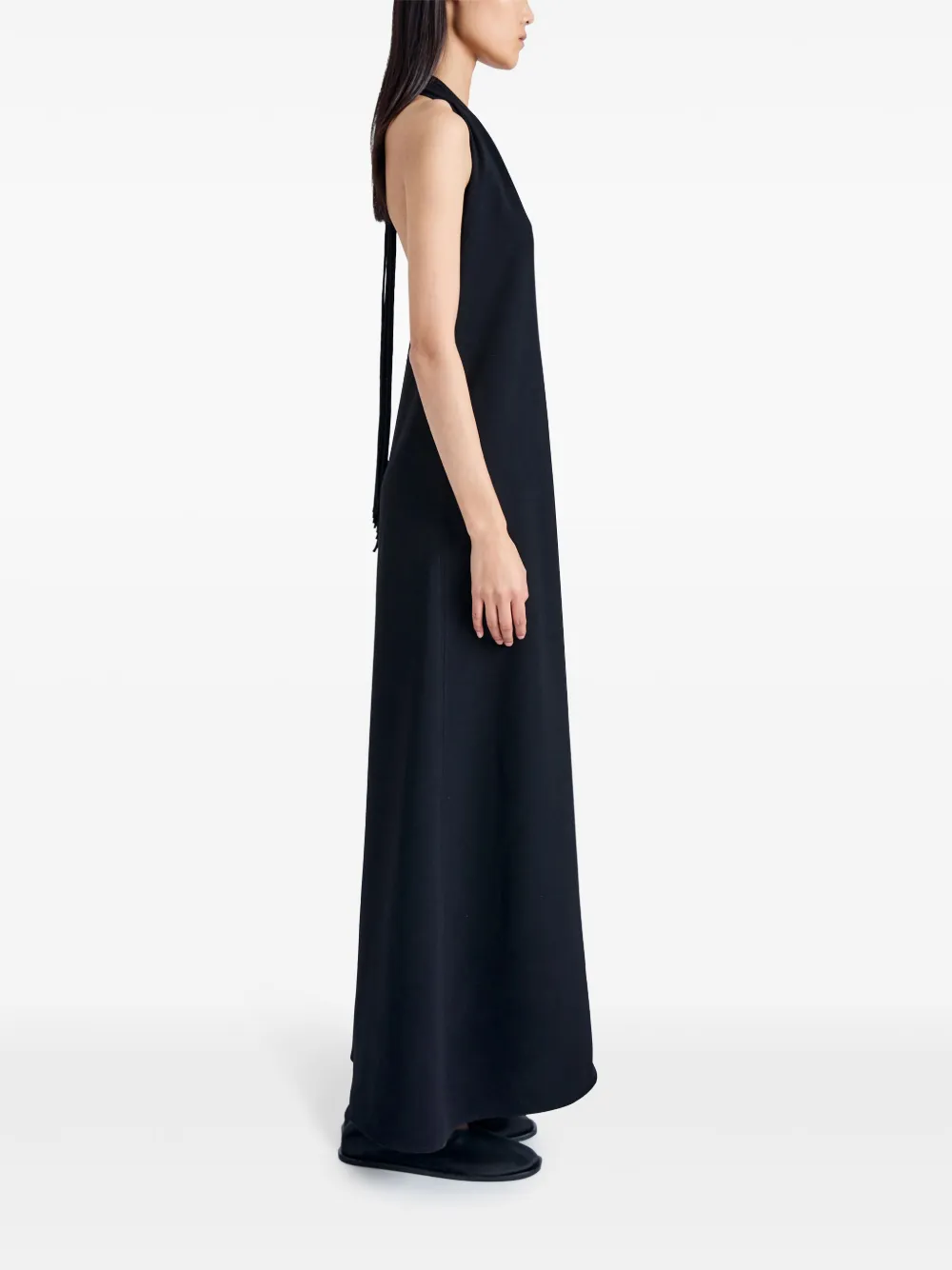 Proenza Schouler Ember Matte Crepe Maxi Dress In Black