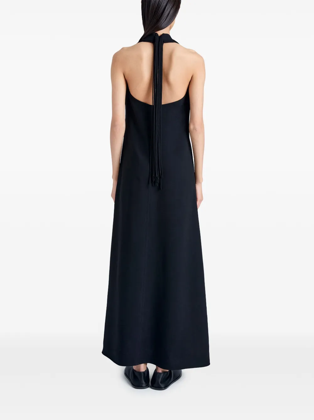 Proenza Schouler Ember Matte Crepe Maxi Dress In Black