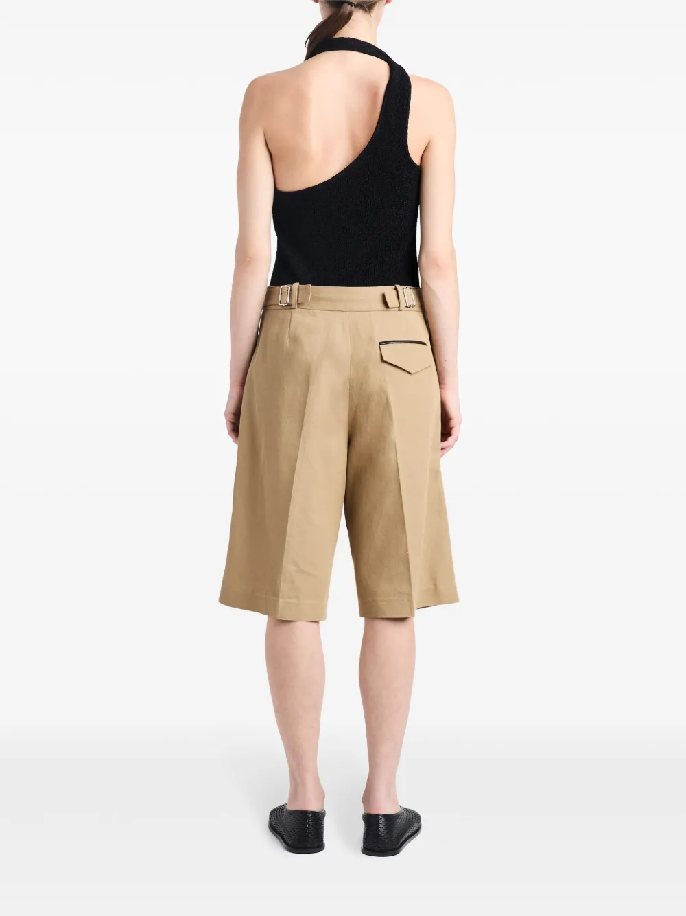 Shop Proenza Schouler Pleated Knee-length Shorts In Neutrals