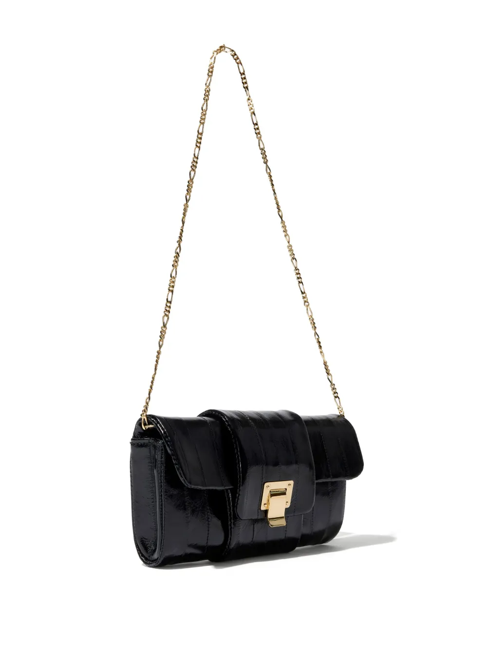 Proenza Schouler Flip leren clutch - Zwart