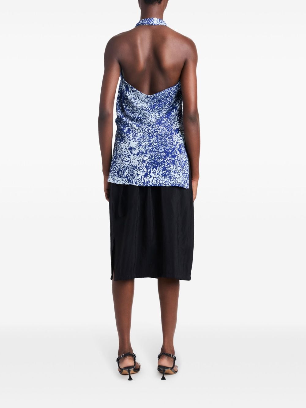 Shop Proenza Schouler Theda Abstract-pattern Top In Blue