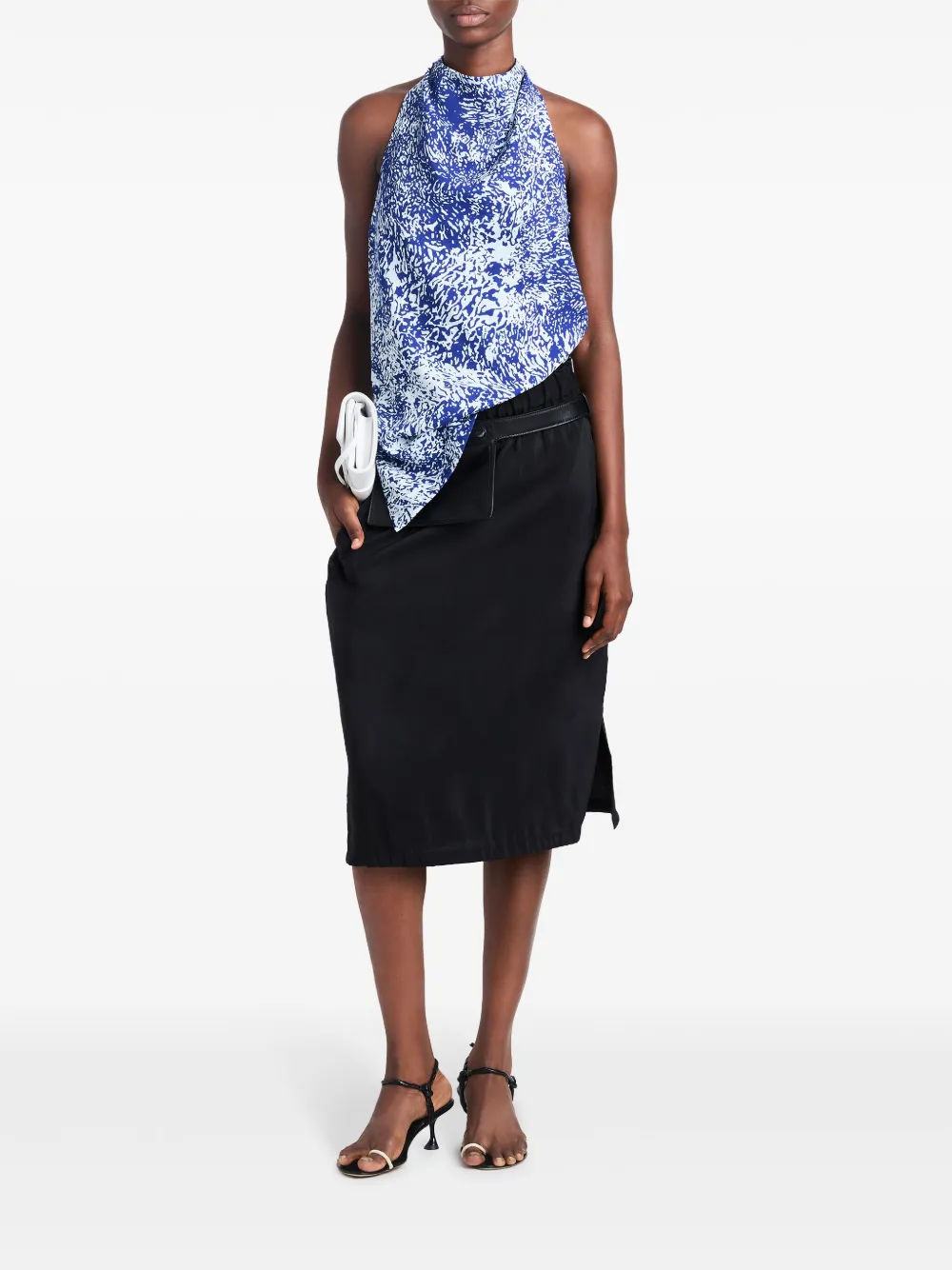 Shop Proenza Schouler Theda Abstract-pattern Top In Blue