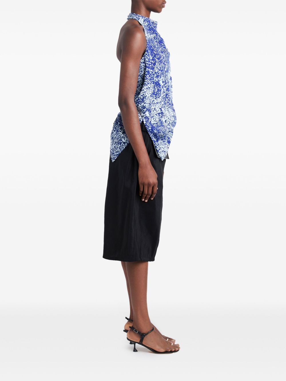 Shop Proenza Schouler Theda Abstract-pattern Top In Blue