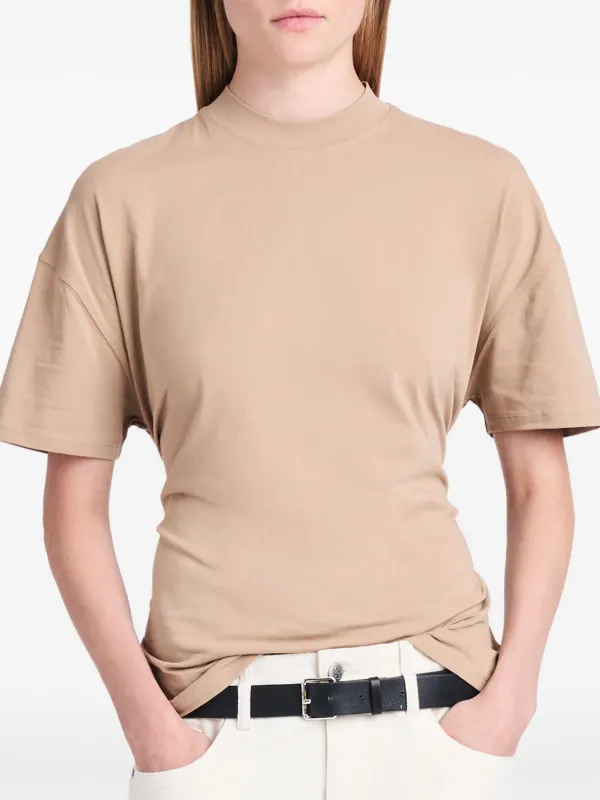 Proenza Schouler White Label Mira drop shoulder Cotton T shirt Neutrals FARFETCH AU