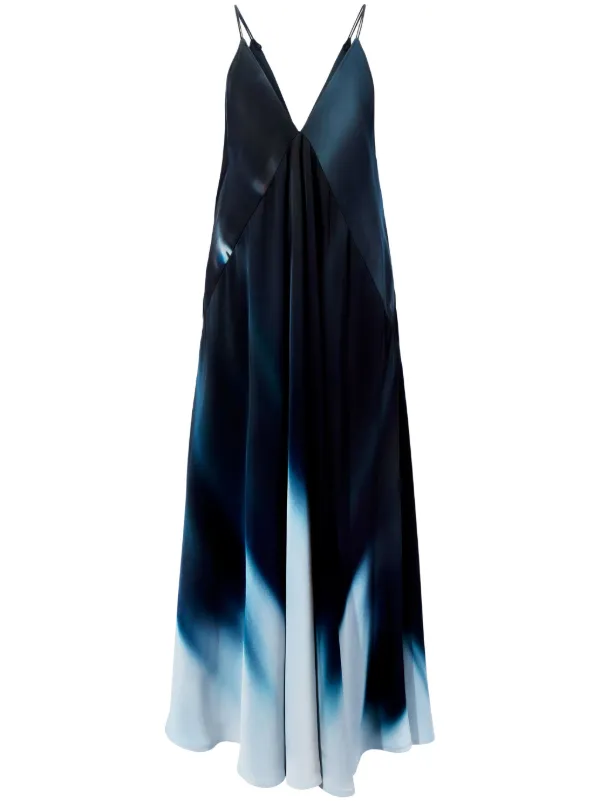 Proenza Schouler Torres Gradient-effect Maxi Dress - Blue