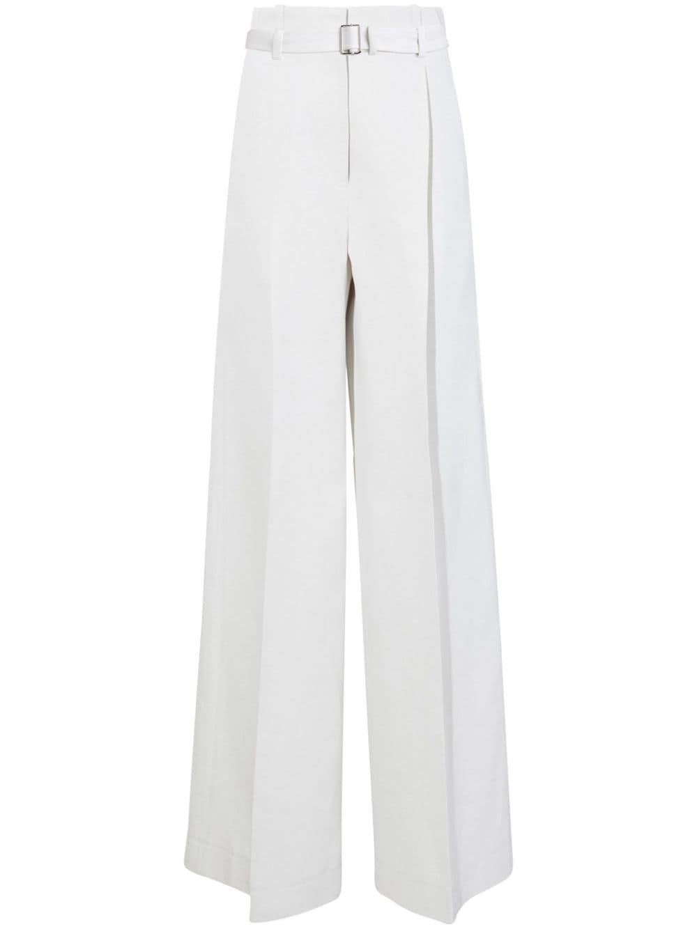 Proenza Schouler Dana High-waist Cotton-linen Trousers In Ecru