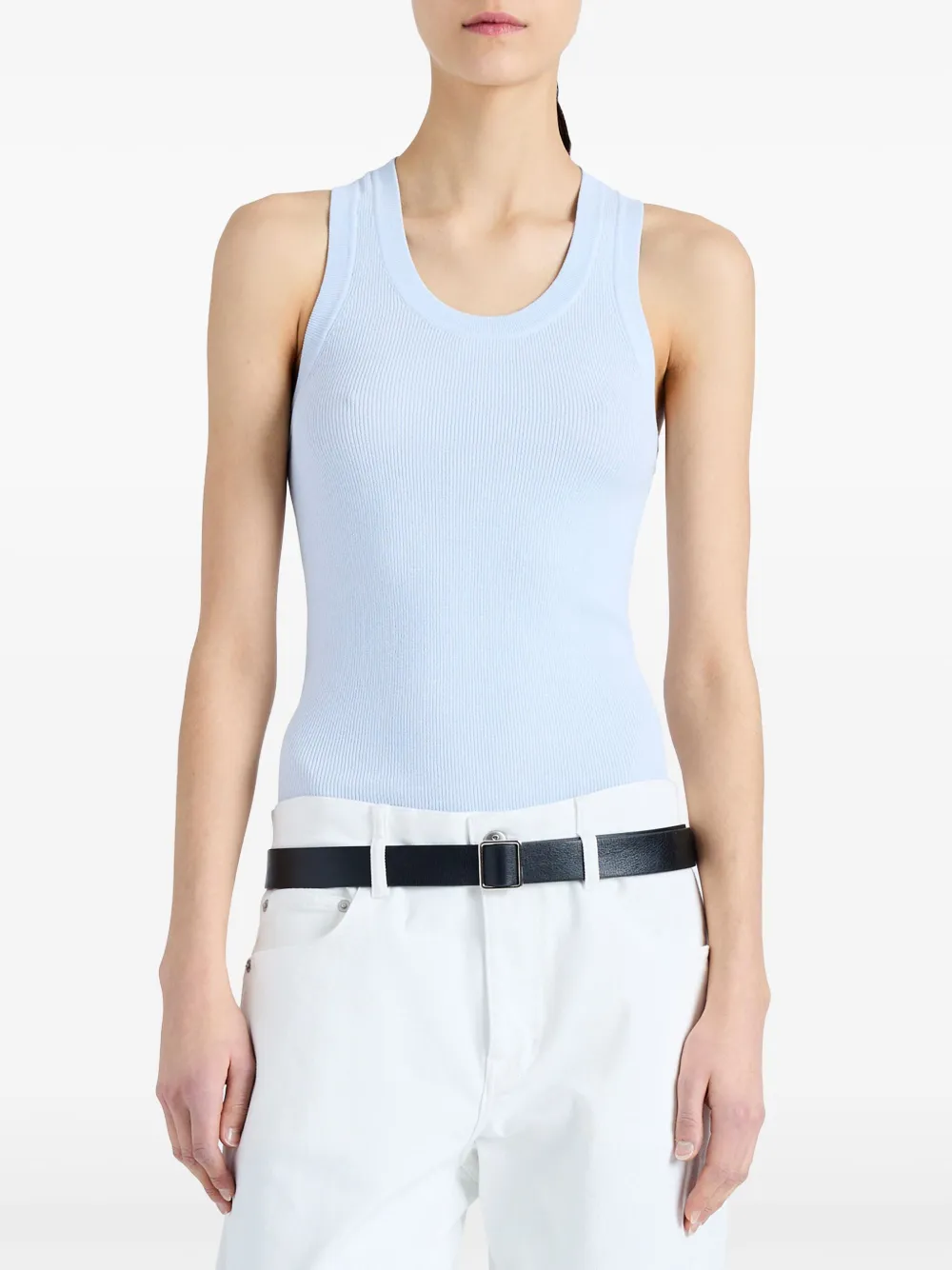 Shop Proenza Schouler Matte Knitted Tank Top In Blue