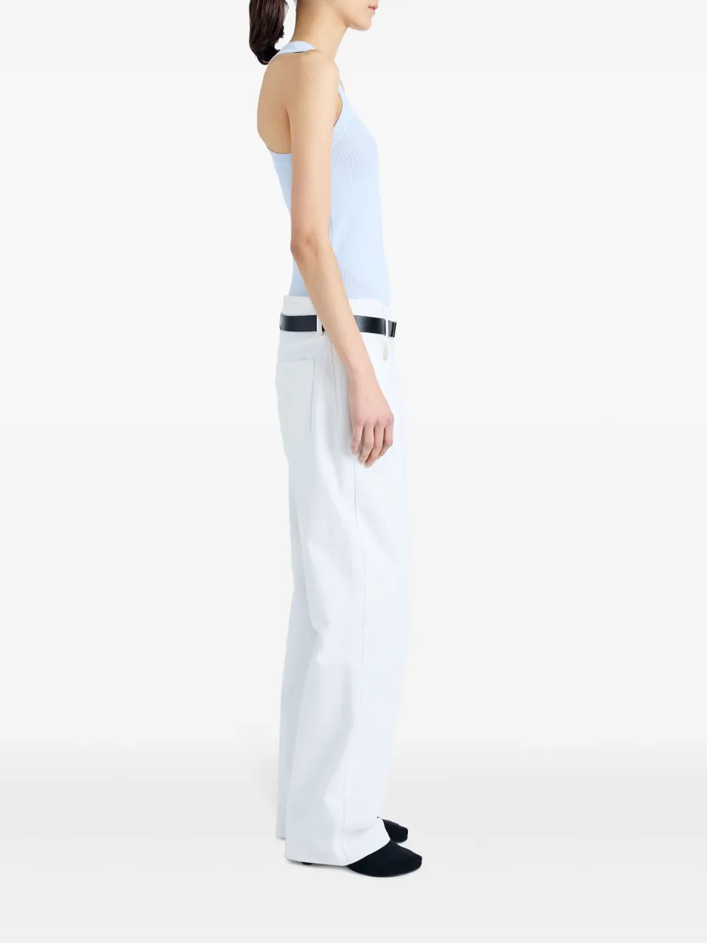 Shop Proenza Schouler Matte Knitted Tank Top In Blue