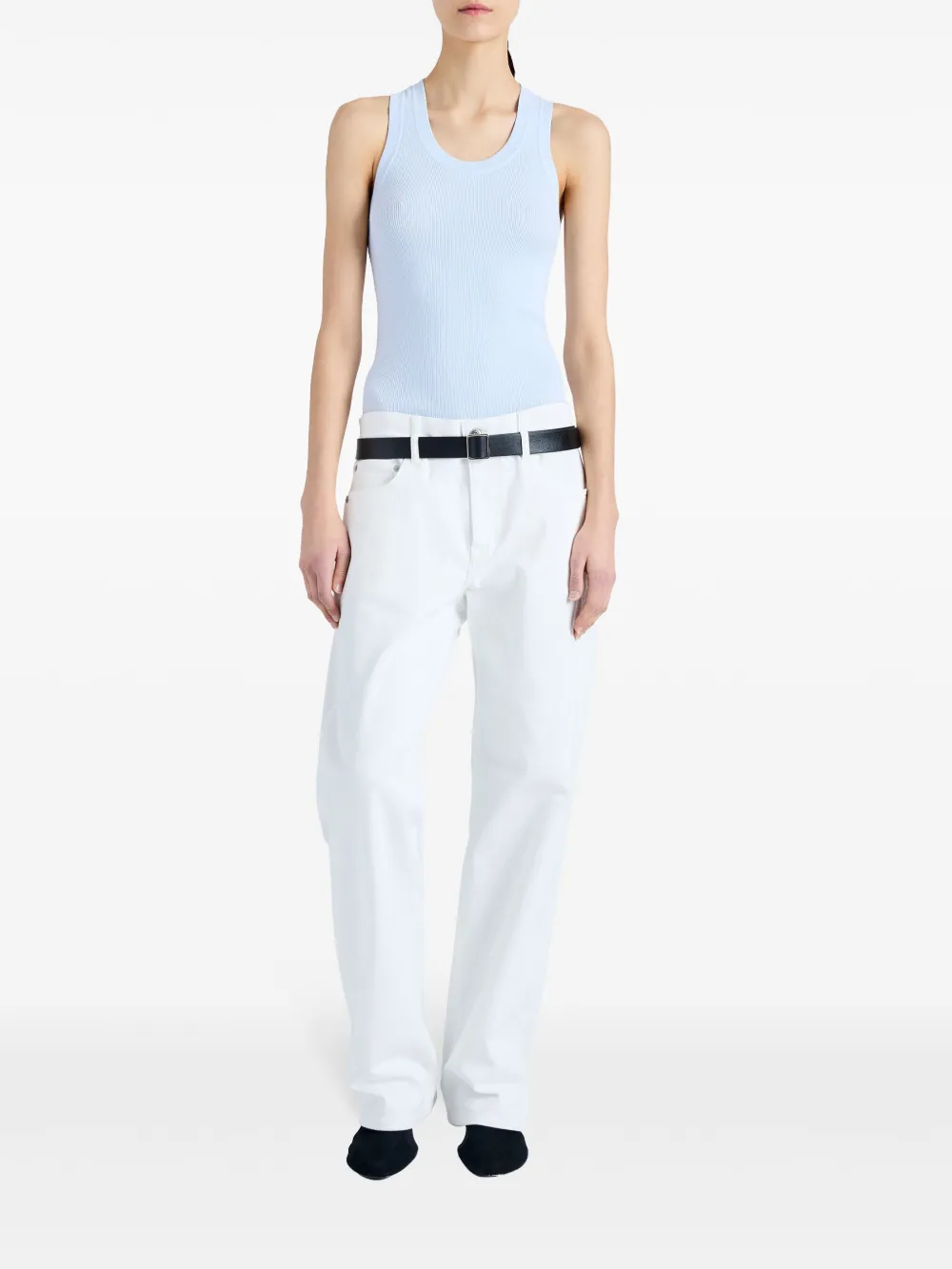 Shop Proenza Schouler Matte Knitted Tank Top In Blue