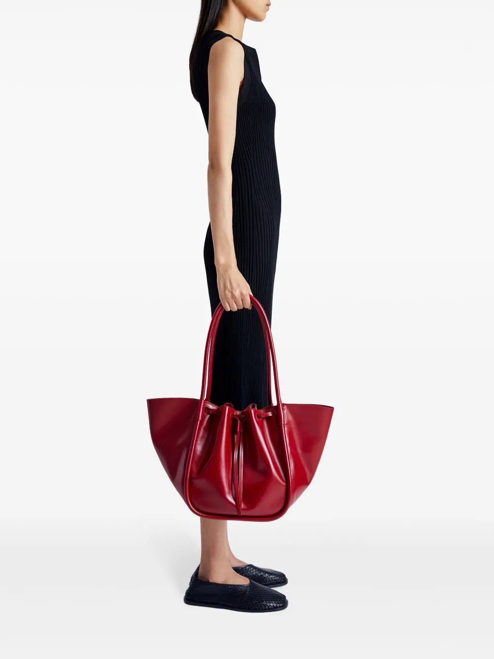 Proenza Schouler Grote shopper met ruches - Rood