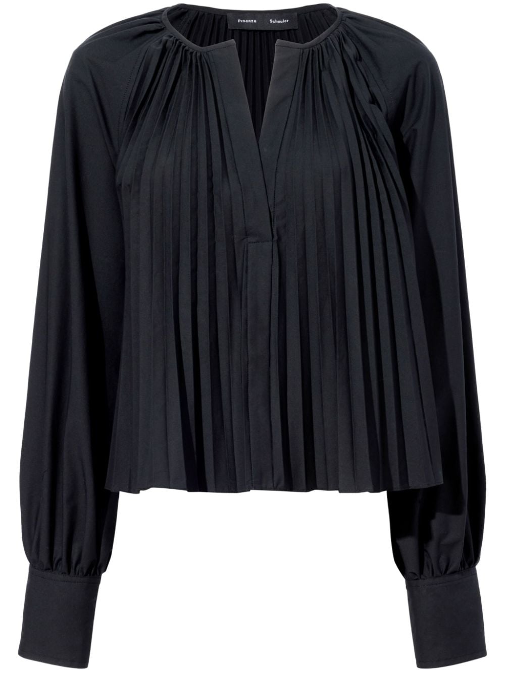 Proenza Schouler Monica Pleat-detailing Blouse In Black