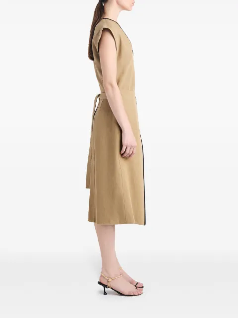 Proenza Schouler v-neck cotton blend wrap dress R2433006AC141242 - 2