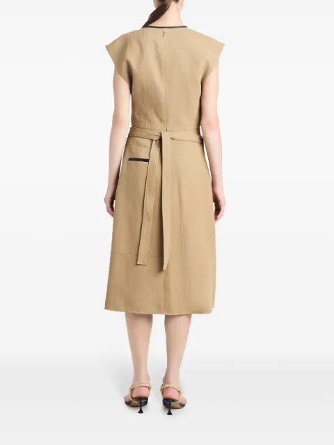 Proenza Schouler v-neck cotton blend wrap dress R2433006AC141242 - 3