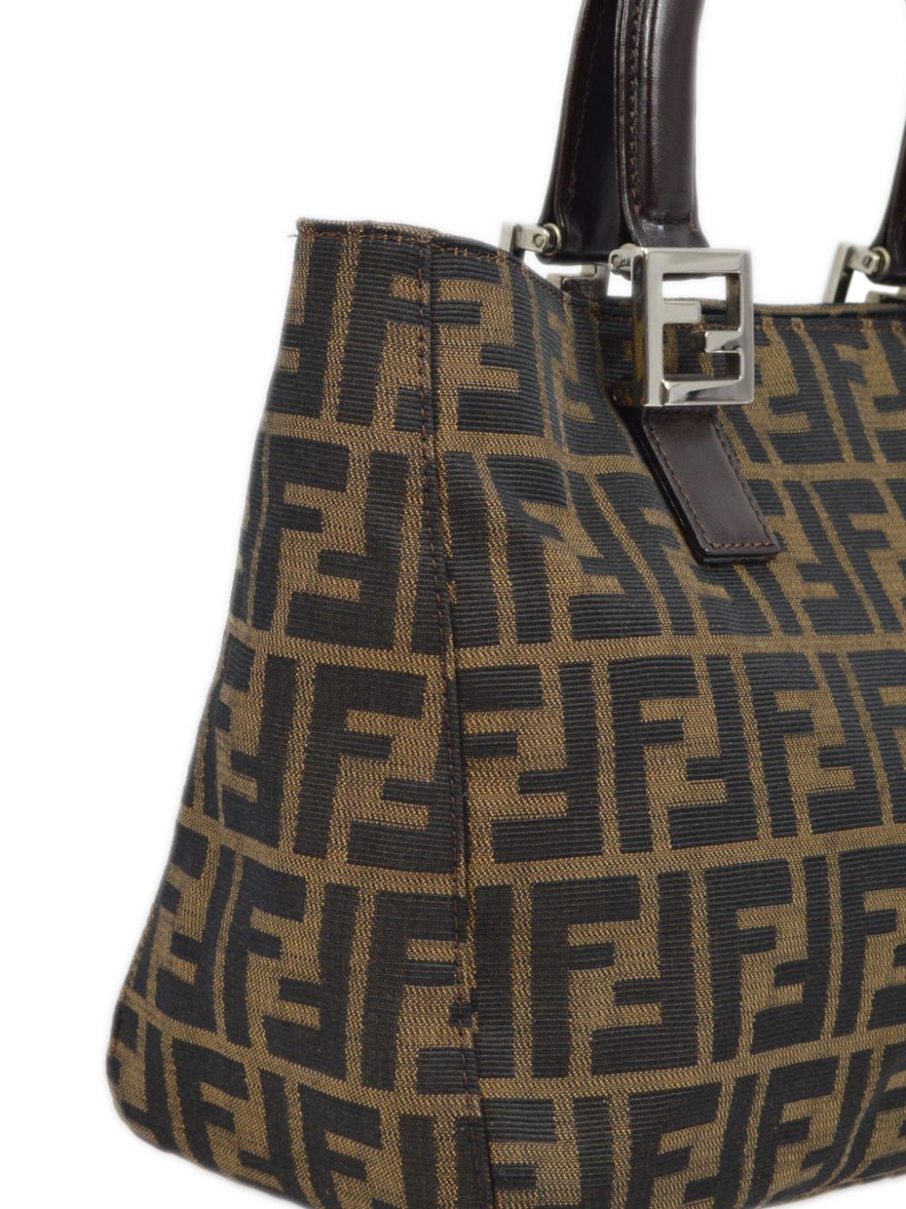 Pre-owned Fendi 1990-2000 Zucca Tote Bag In Brown