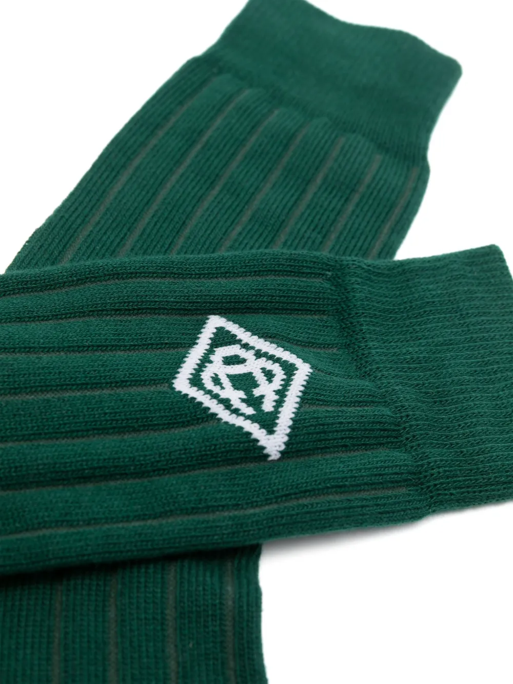 Casablanca monogram-logo socks - Groen
