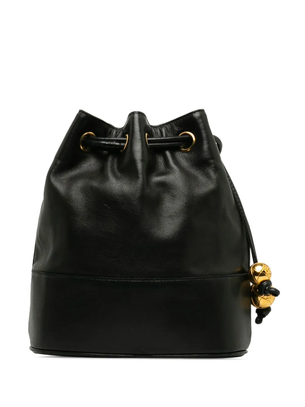 CHANEL Pre-Owned 1991-1994 CC stitch bucket bag - Zwart