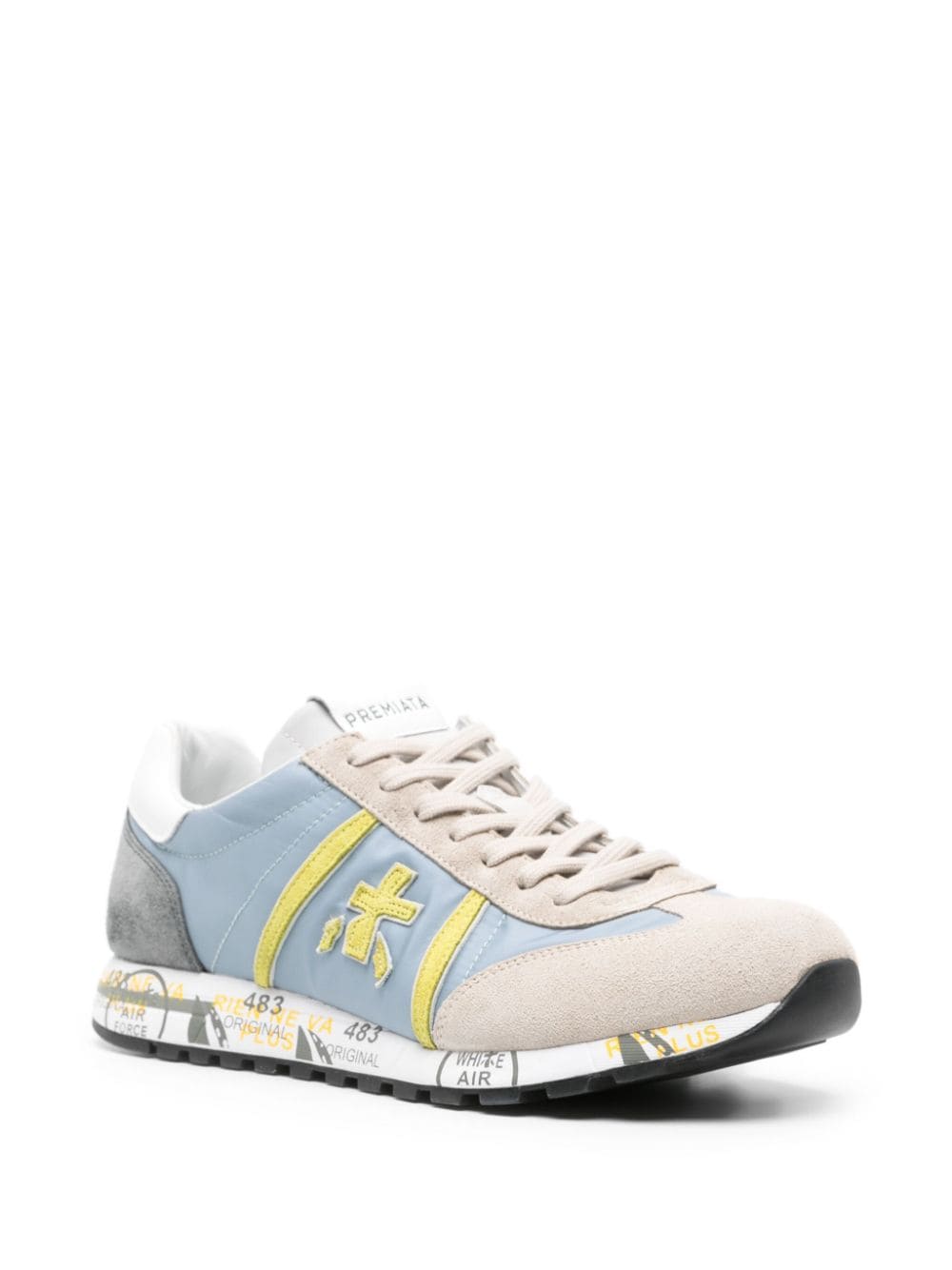 Shop Premiata Lucy Colour-block Sneakers In Grey