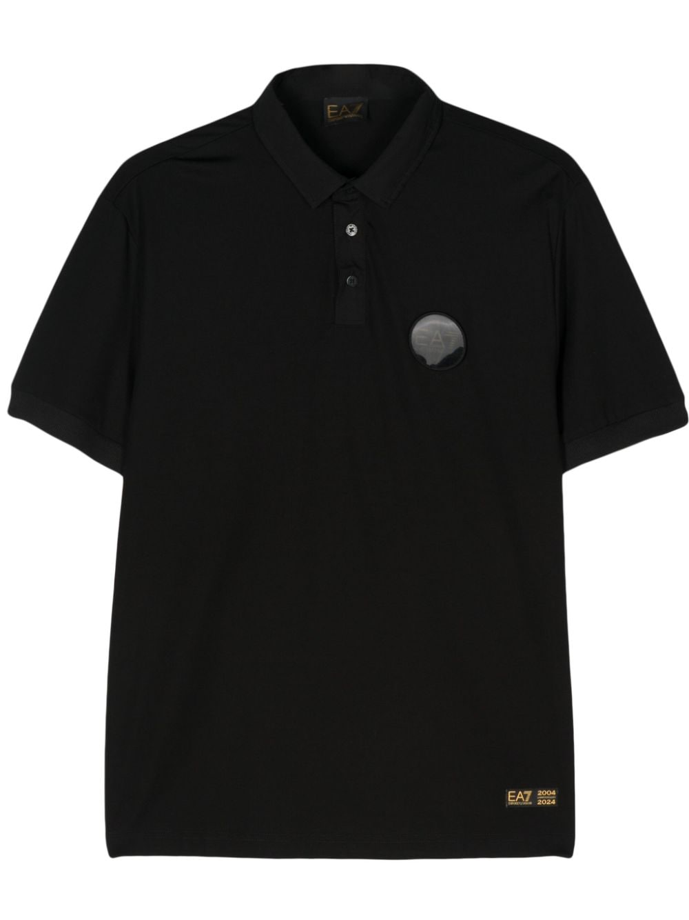 Ea7 Emporio Armani Poloshirt met logo-applicatie Zwart