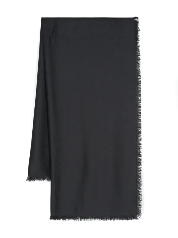 マフラー・ストール SAINT LAURENT EMBROIDERED MODAL BLEND SCARF SAINT LAURENT Printed modal and cashmere-blend twill scarf