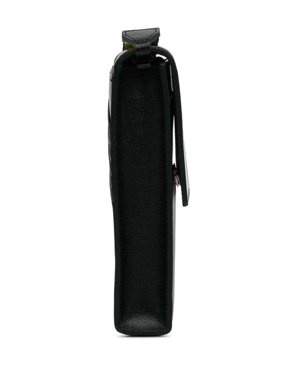 Pre-owned Off-white 2020 Diag-stripe Phone Holder In Black