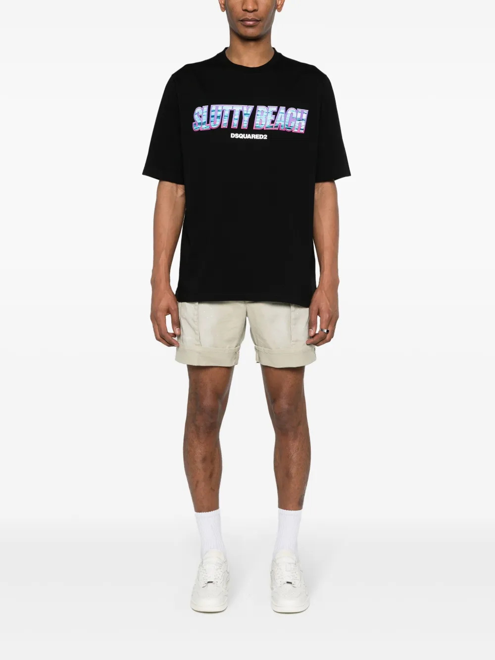 Dsquared2 logo-print cotton T-shirt - Zwart