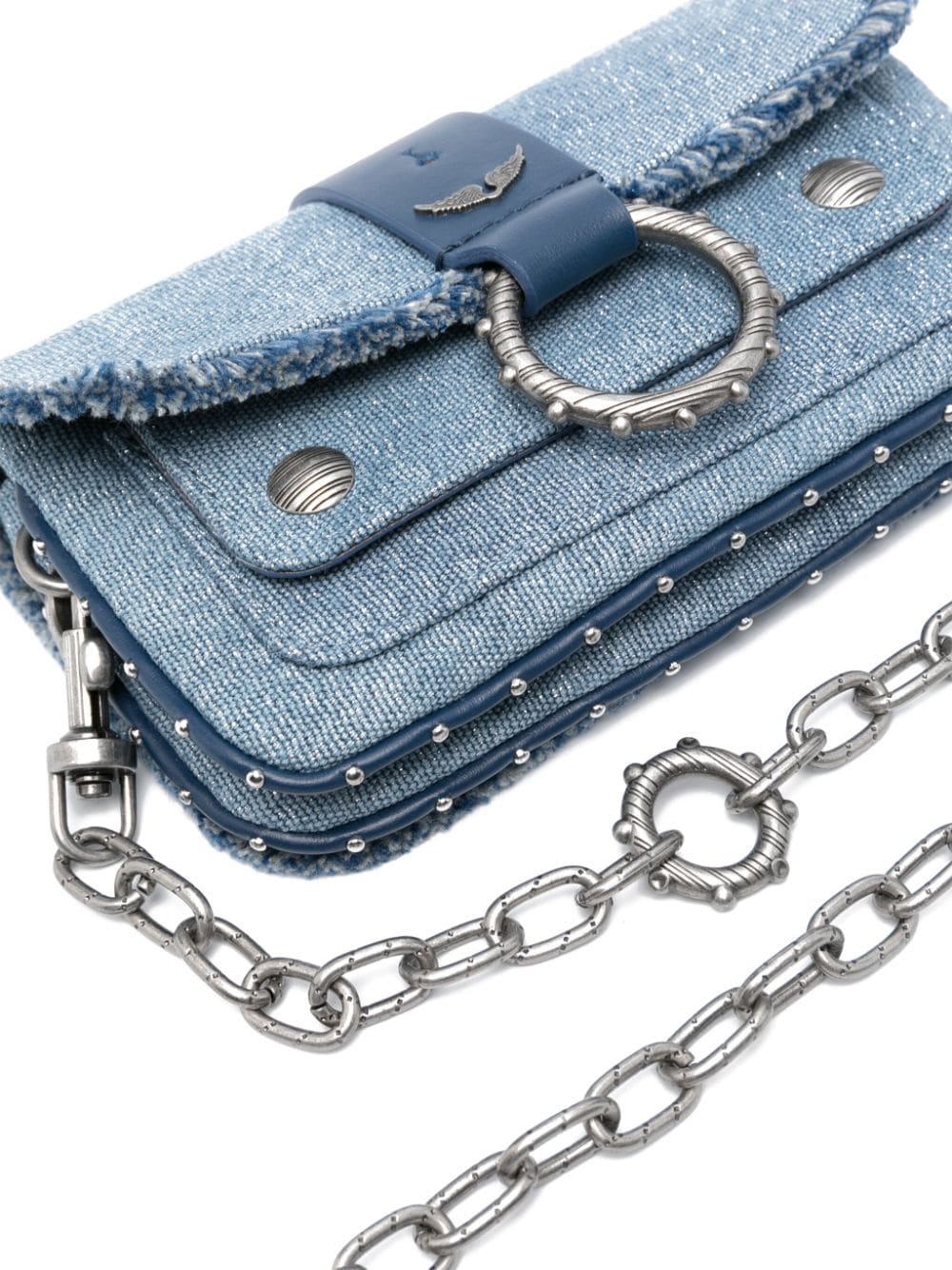 Shop Zadig & Voltaire Kate Wallet Shoulder Bag In Blue
