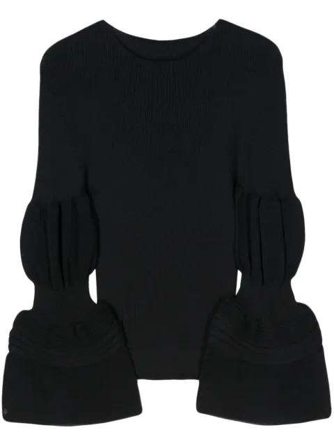 Issey Miyake fine-ribbed top
