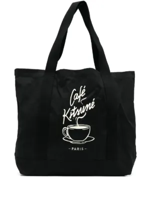 トートバッグ Maison Kitsune Unisex Cafe Kitsune Checkerboard Maxi CAFE KITSUNE CHECKERBOARD MAXI TOTE BAG | Maison Kitsuné