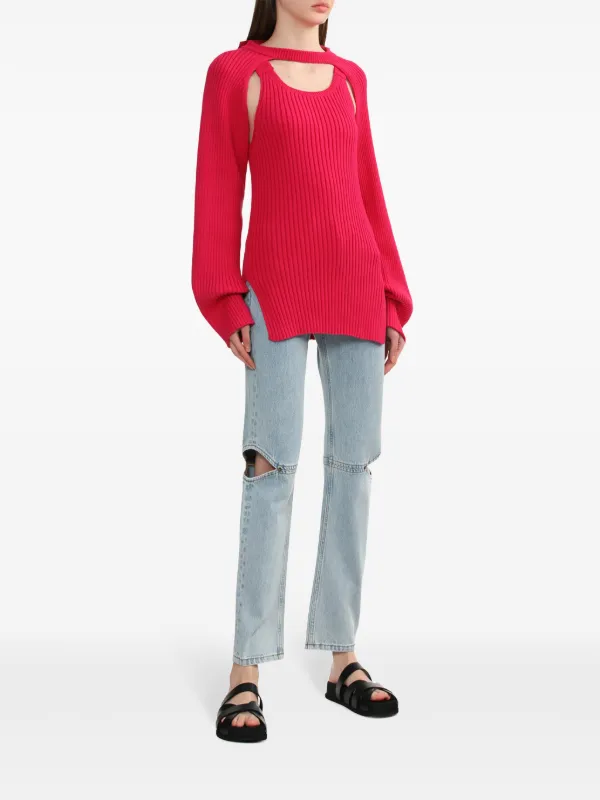 着用1回】HELMUT LANG リブニット マキシスカート｜レディース
