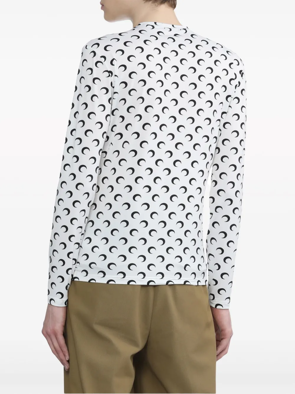 Marine Serre T-shirt met maanprint Wit