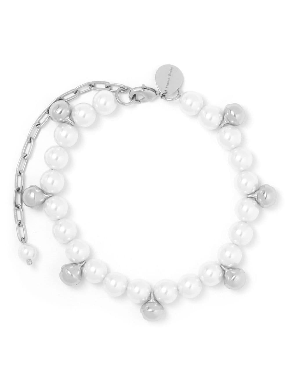 Simone Rocha Beaded Faux-pearl Bracelet In White