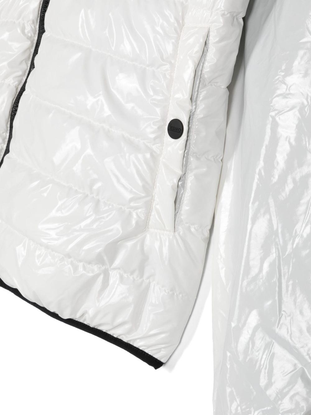 Shop Herno Hooded Puffer Jacket In White
