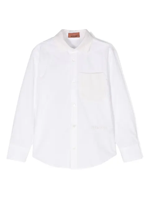Missoni Kids knit-panels cotton shirt